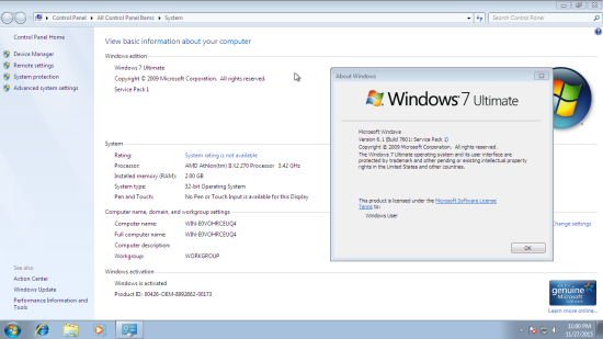 activation product key windows 7 ultimate